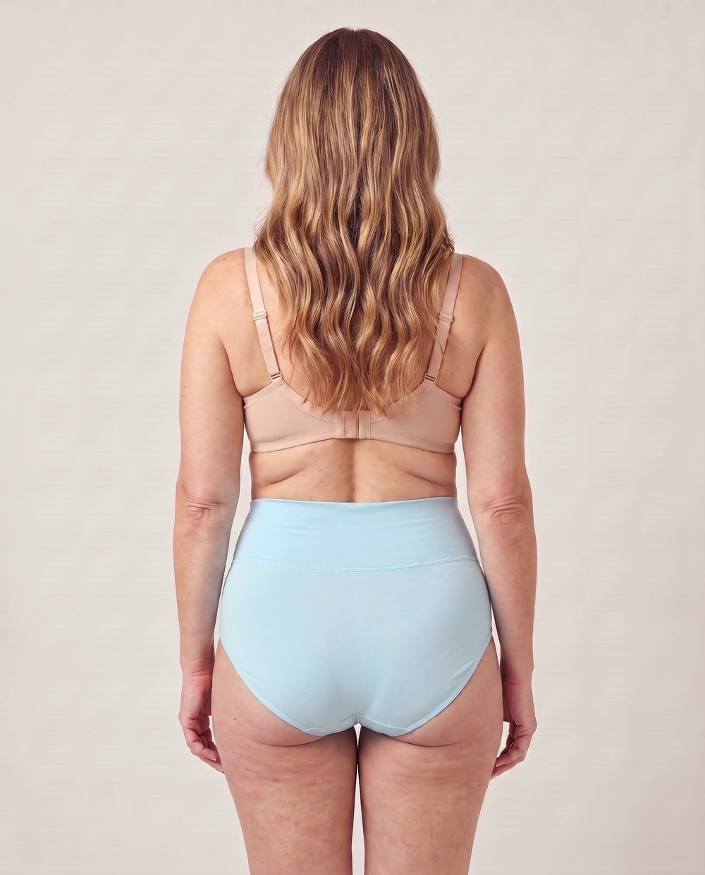 De HighFitSlips lichtblauw van achteren